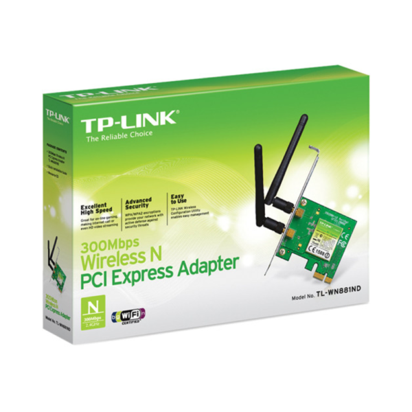 TP-Link Wireless-N300 PCI Express Adapter TL-WN881ND
