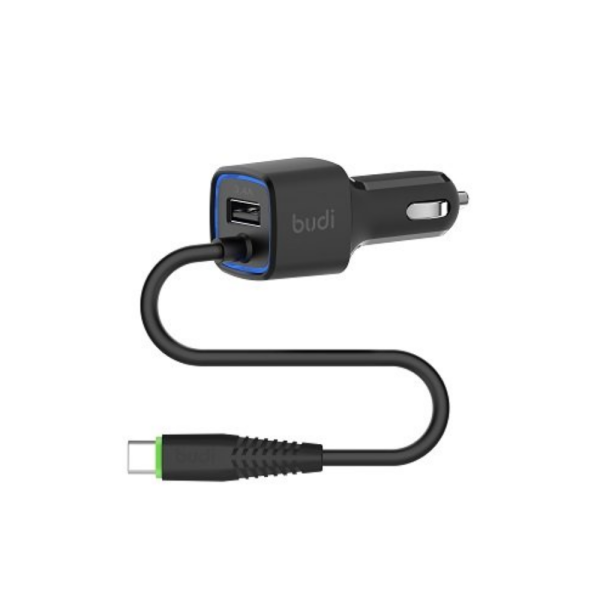 'BUDI USB CARCHARGER+TYPE C 062T