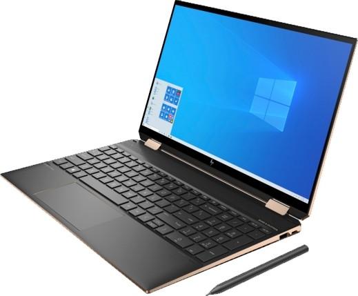 HP Specter x360 15T 15.6" Diagonal UHD Laptop, Intel Core i7-1165G7 1.3Ghz, 16GB Ram, 512G SSD, Intel Iris XE, Windows 10 Home, Nightfall Black | 3R480AV